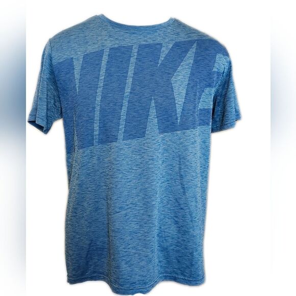 Nike Dri-Fit heathered blue short sleeved tee t-shirt, size M - Picture 1 of 8